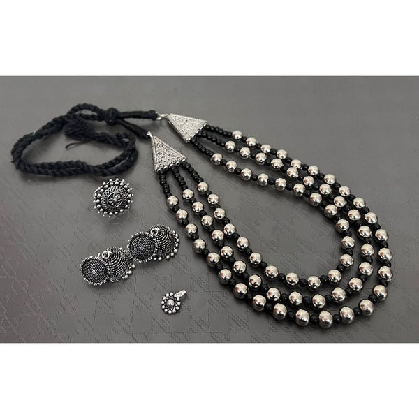 Akruti Collection Oxidised Combo Set