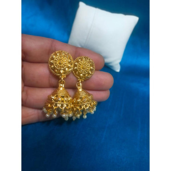 Akruti Collection Gold Plated Jhumki Earrings