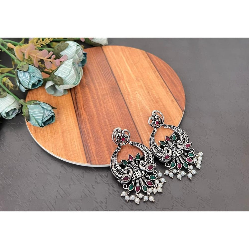 Akruti Collection Oxidised Plated Dangler Earrings