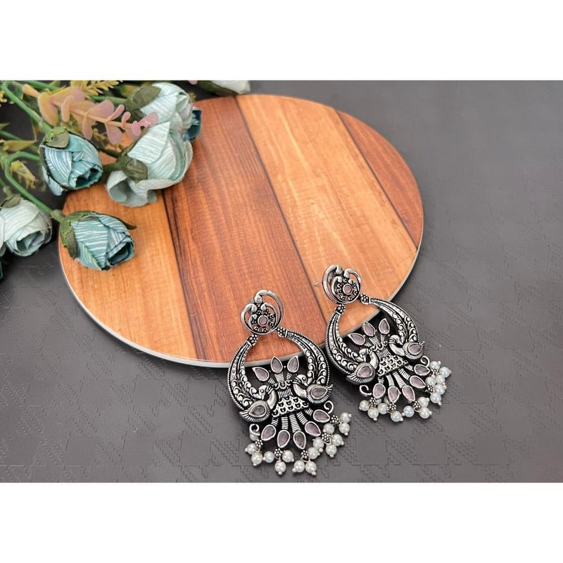 Akruti Collection Oxidised Plated Dangler Earrings