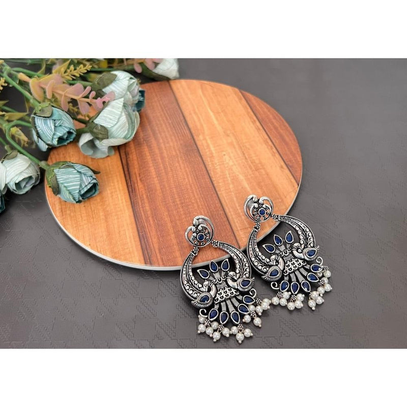 Akruti Collection Oxidised Plated Dangler Earrings