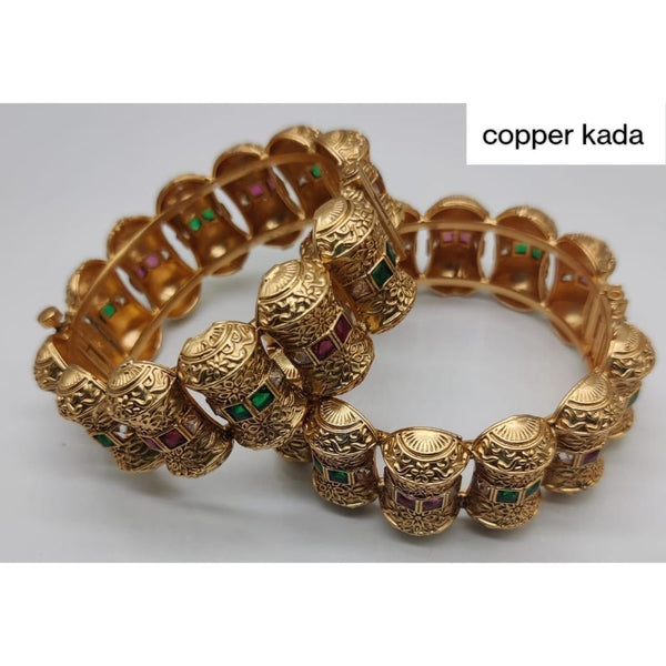 Akruti Collection Gold Plated Openable Kada