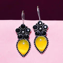 Akruti Collection Oxidised Plated Crystal Stone Dangler Earrings