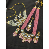 Akruti Collection Gold Plated Kundan Stone Necklace Combo