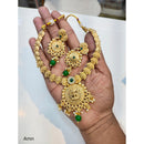 Akruti Collection Gold Plated Temple Necklace Set