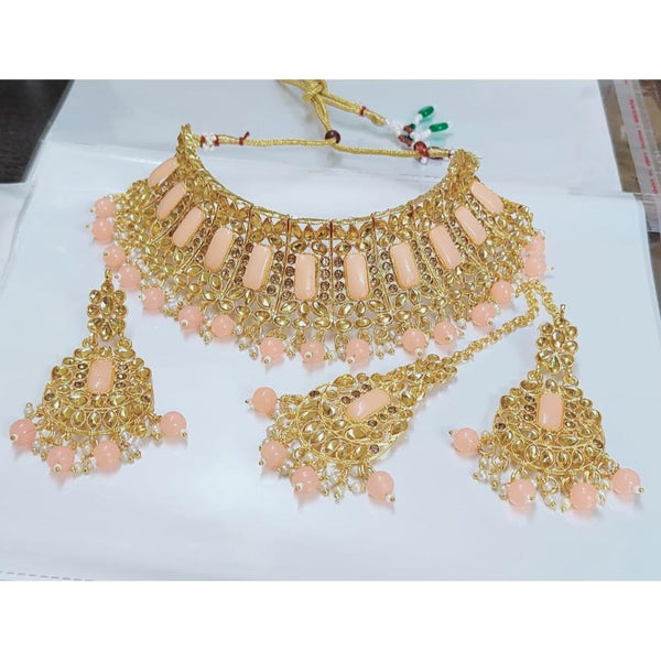 Akruti Collection Gold Plated Crystal Stone Necklace Set