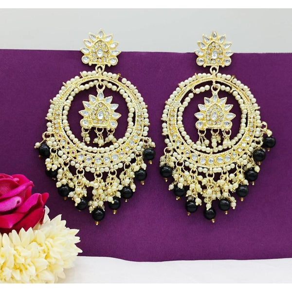 Akruti Collection Kundan And Pearl Dangler Earrings