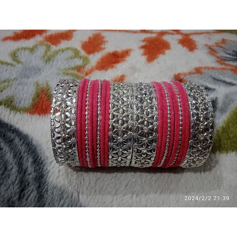 Akruti Collection Silver Plated Bangles Set