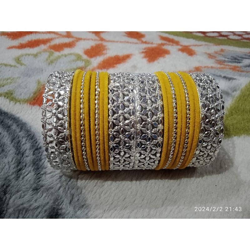 Akruti Collection Silver Plated Bangles Set