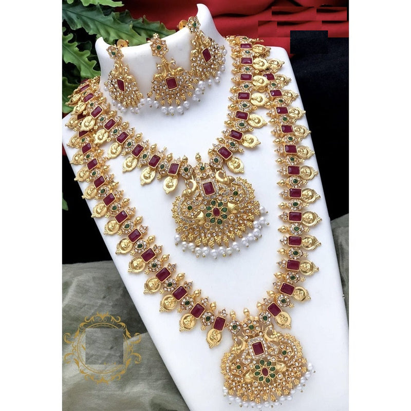 Akruti Collection Gold Plated Necklace Set