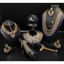 Akruti Collection Gold Plated Kundan Bridal Set