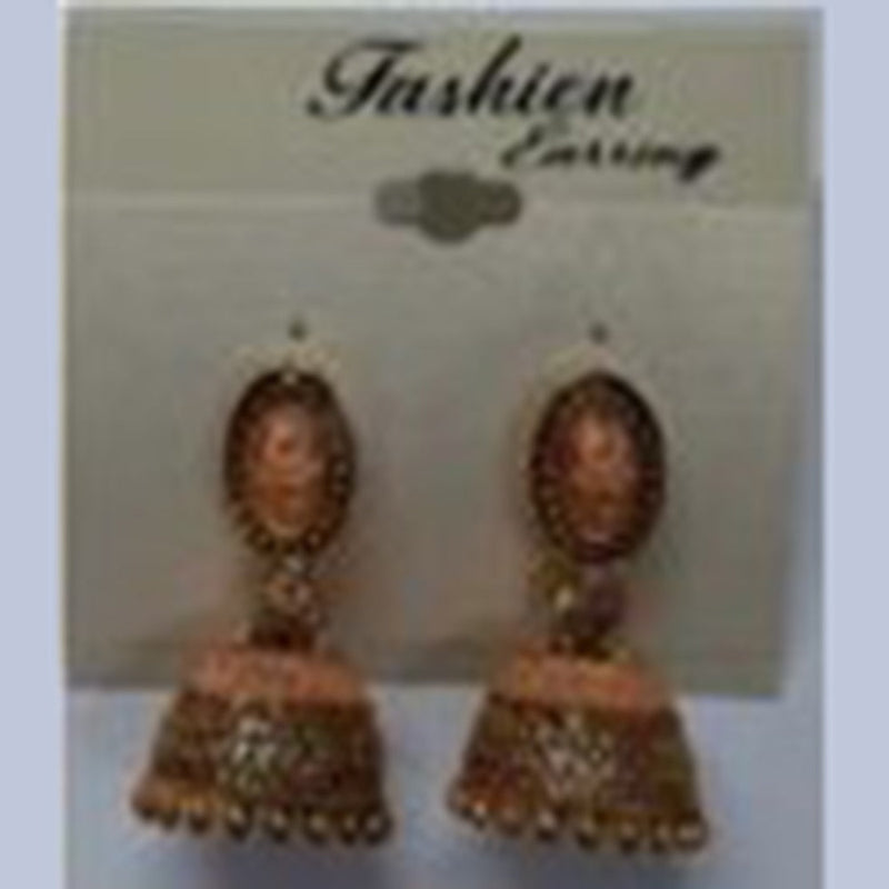 Infinity Jewels Gold Plated Jhumki Earrings