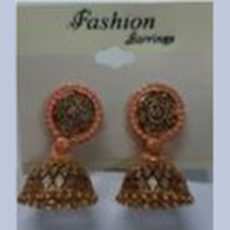 Infinity Jewels Gold Plated Jhumki Earrings