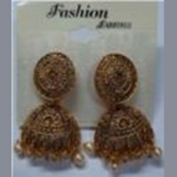 Infinity Jewels Gold Plated Jhumki Earrings