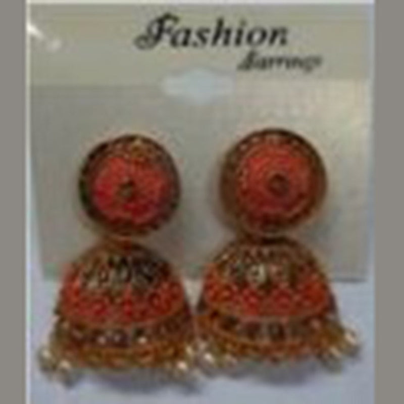 Infinity Jewels Gold Plated Jhumki Earrings