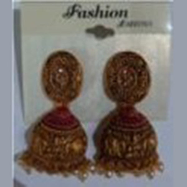 Infinity Jewels Gold Plated Jhumki Earrings