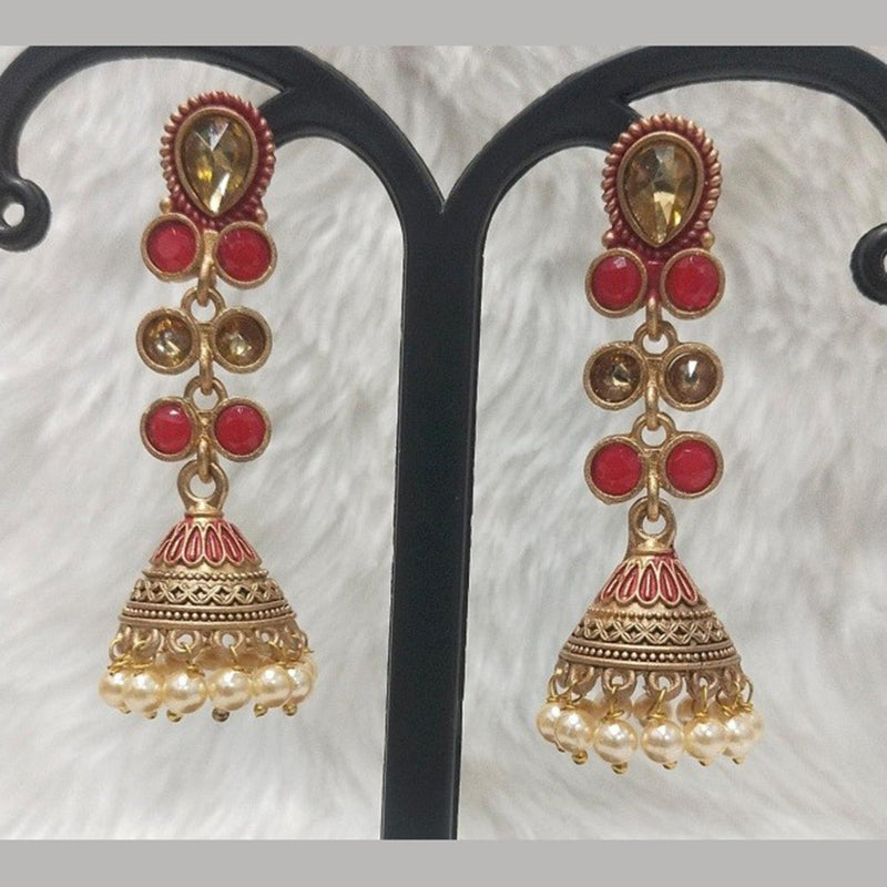 Infinity Jewels Gold Plated Jhumki Earrings