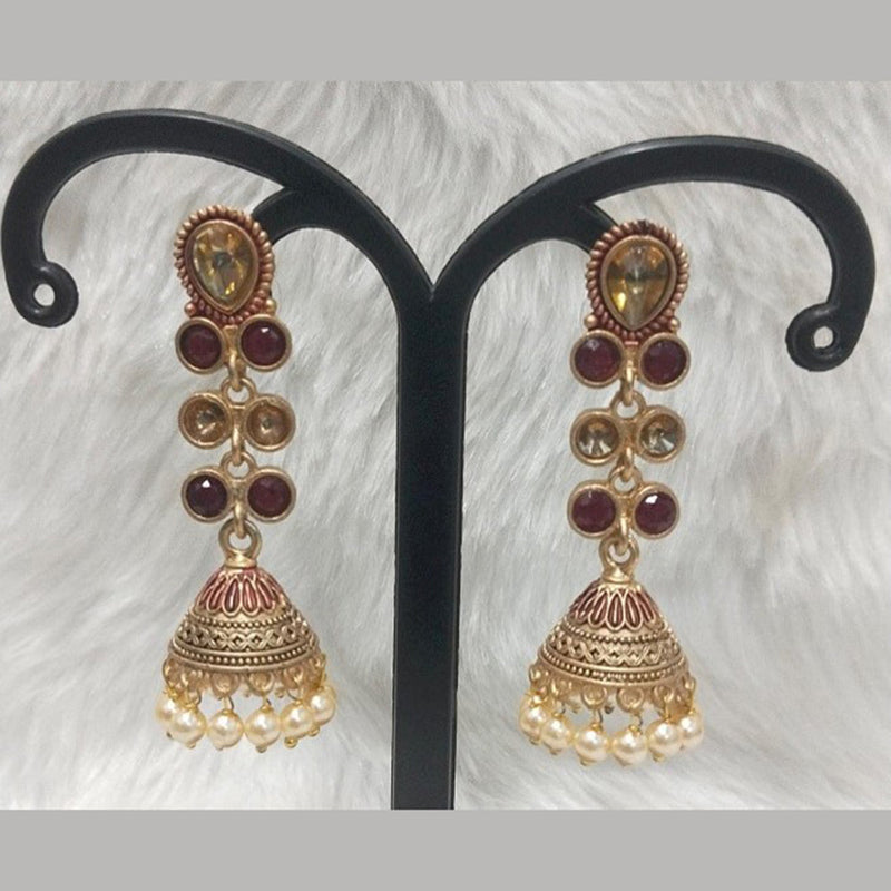 Infinity Jewels Gold Plated Jhumki Earrings