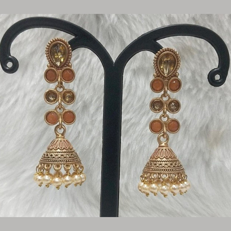 Infinity Jewels Gold Plated Jhumki Earrings