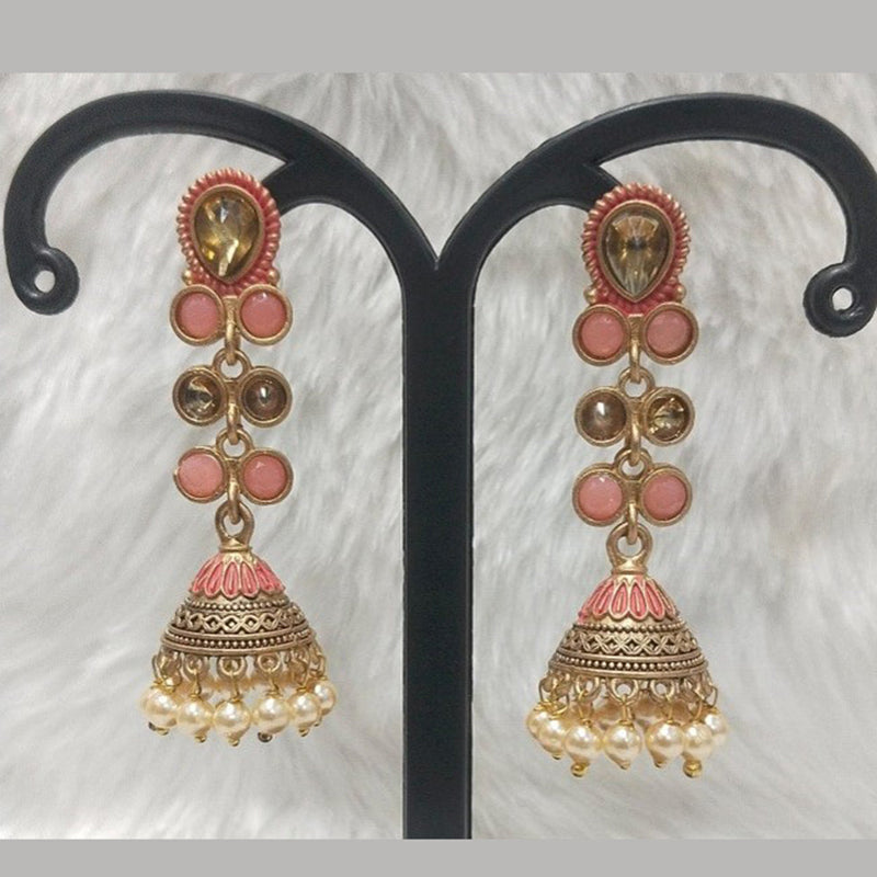 Infinity Jewels Gold Plated Jhumki Earrings