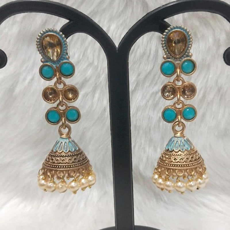 Infinity Jewels Gold Plated Jhumki Earrings