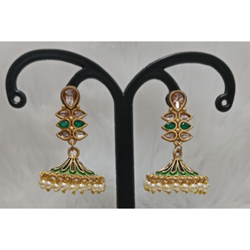 Infinity Jewels Gold Plated Jhumki Earrings