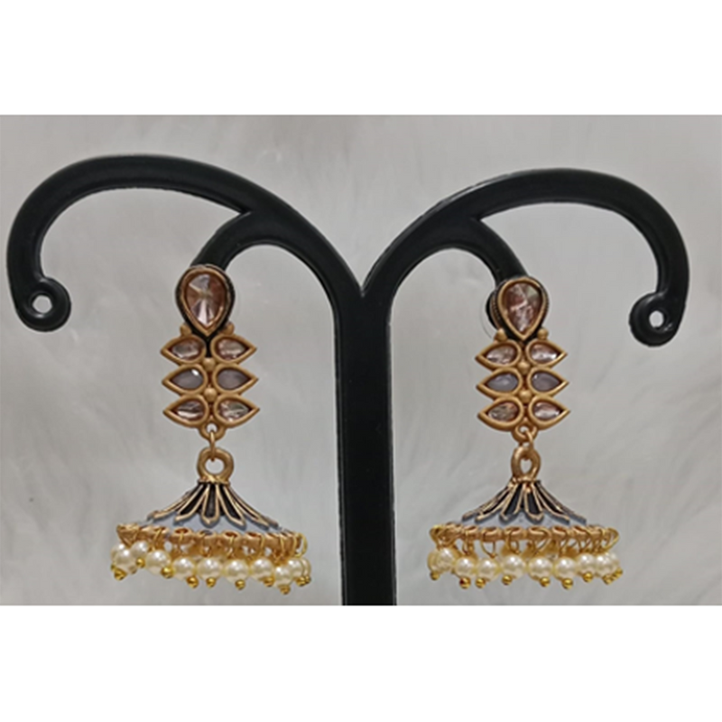 Infinity Jewels Gold Plated Jhumki Earrings