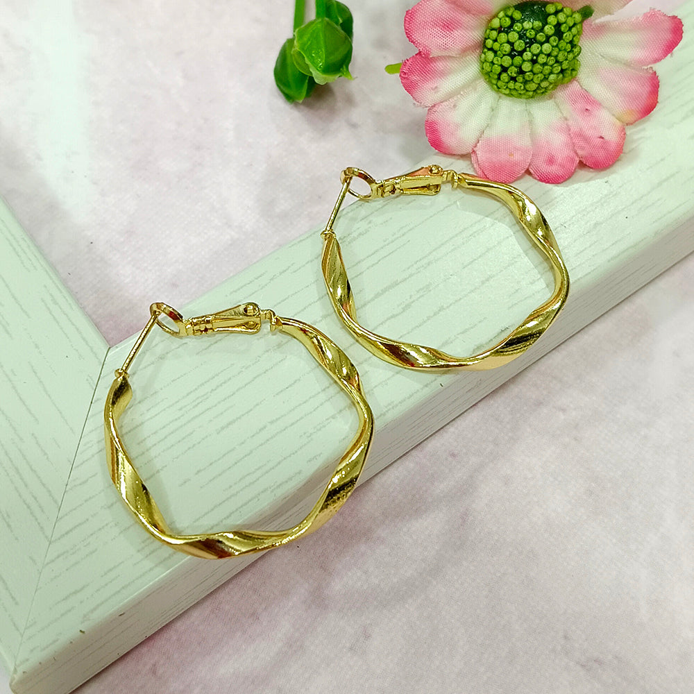 Infinity Jewels Gold Plated Hypoallergenic Nickel Free Hoop Earrings