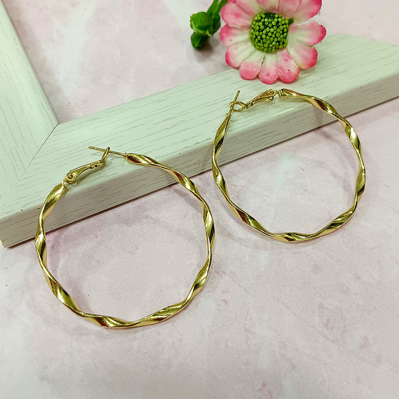 Infinity Jewels Gold Plated Hypoallergenic Nickel Free Hoop Earrings