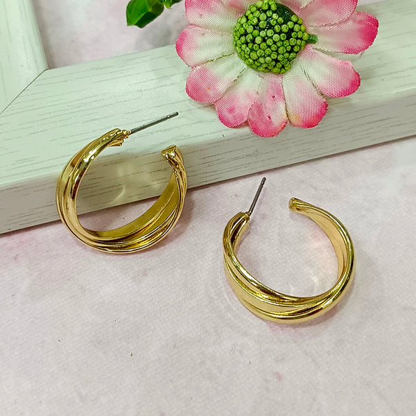 Infinity Jewels Gold Plated Hypoallergenic Nickel Free Hoop Earrings