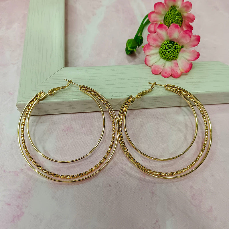 Infinity Jewels Gold Plated Hypoallergenic Nickel Free Hoop Earrings