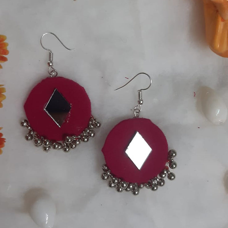 Shrijicreation Handmade Mirror Dangler Earrings