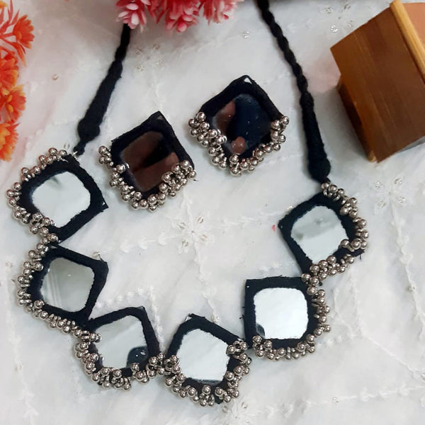 Shrijicreation Handmade Mirror Choker Necklace Set