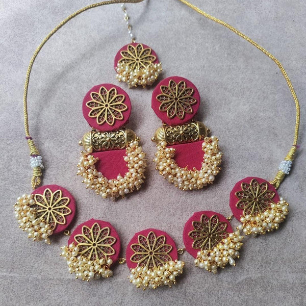 Shrijicreation Handmade Gold Plated Necklace Set