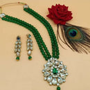 Palak Art Gold Plated Crystal Stone Necklace Set