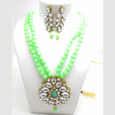 Palak Art Gold Plated Crystal Stone Necklace Set