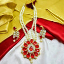 Palak Art Gold Plated Crystal Stone Necklace Set