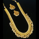 Palak Art Gold Plated Pearl Long Necklace Set