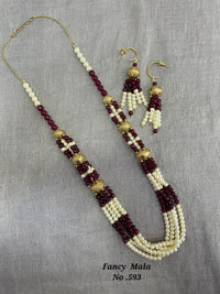 Jyoti Arts Gold Plated Beads Long Necklace Set