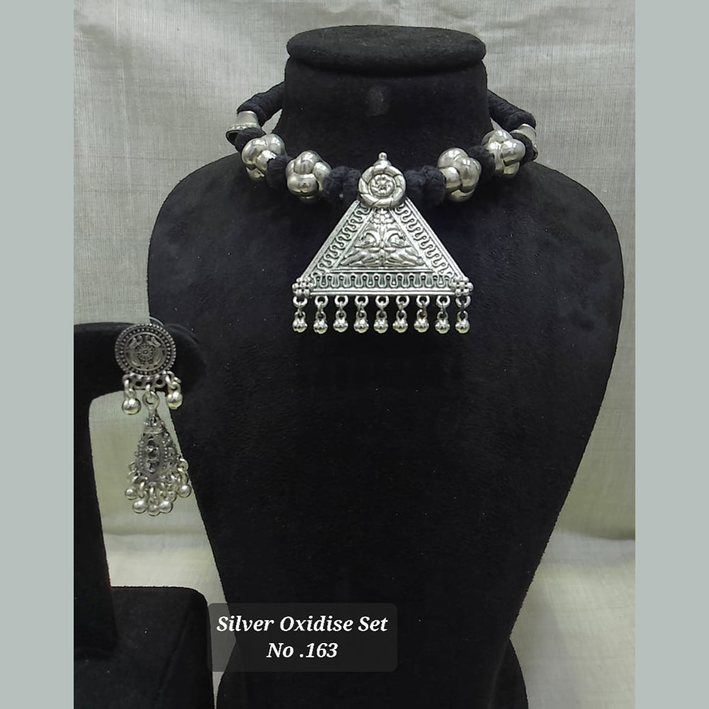 Jyoti Arts Oxidised Plated Choker Necklace Set