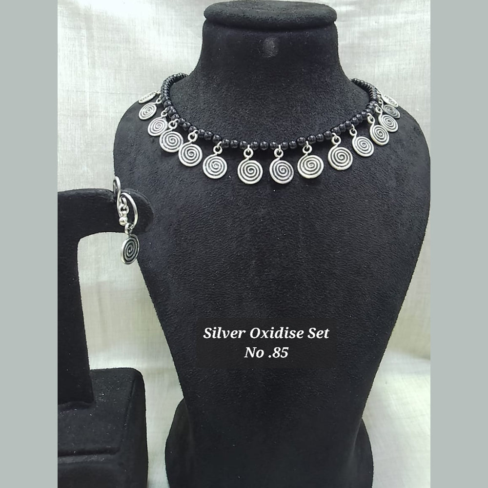 Jyoti Arts Oxidised Plated Necklace Set