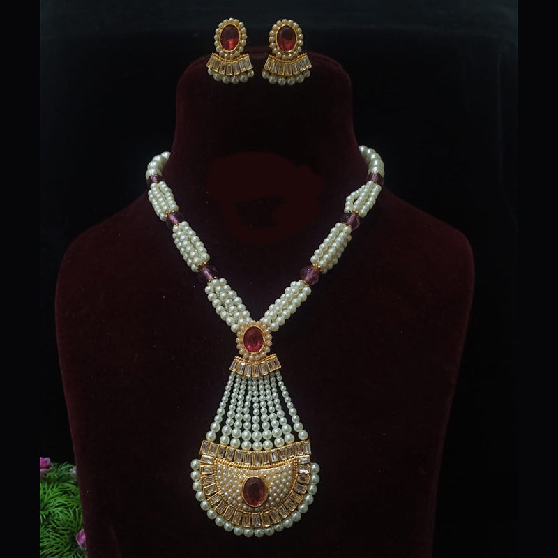 Shubham Creations Gold Plated Necklace Set