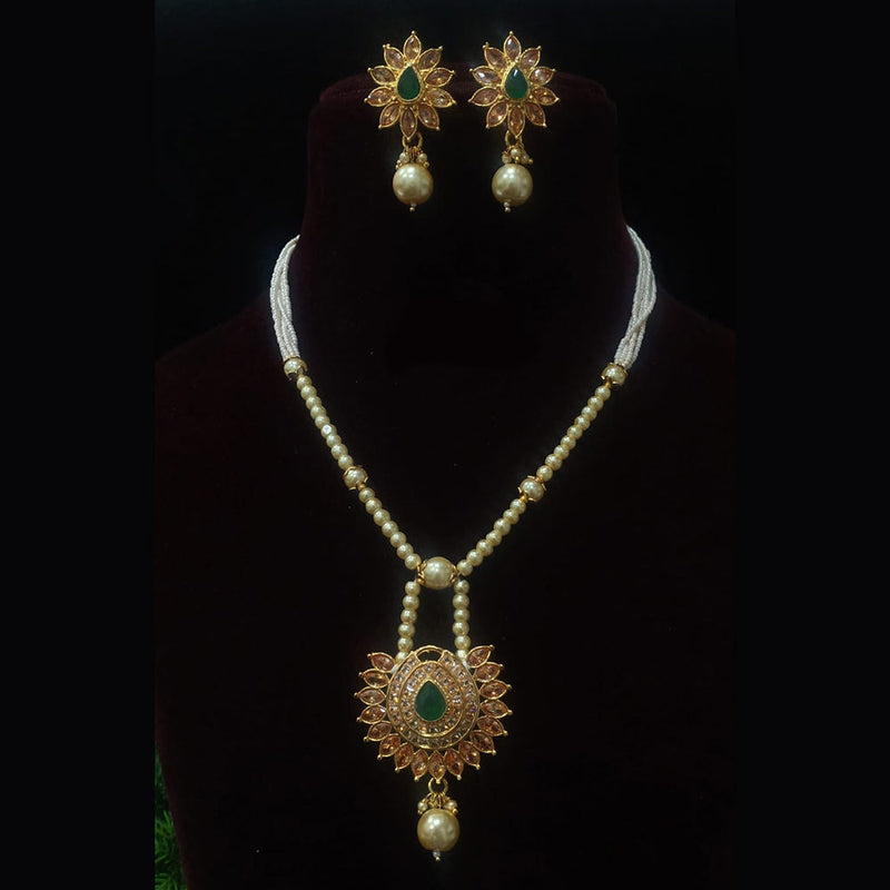 Shubham Creations Gold Plated Necklace Set