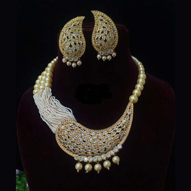 Shubham Creations Gold Plated Necklace Set