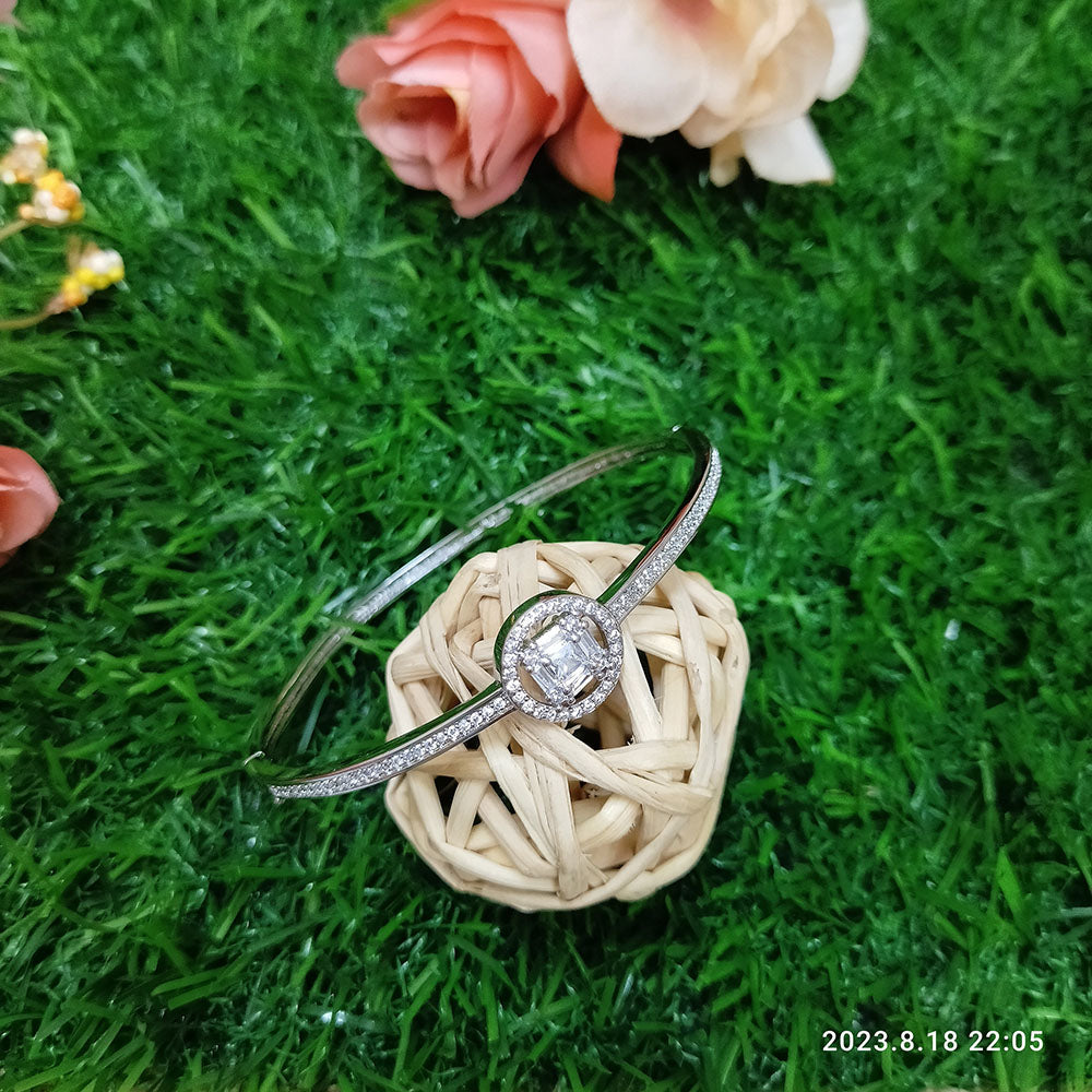 Sunflower Fashion Jewellery Rose Gold Plated AD Stone Openable Kada
