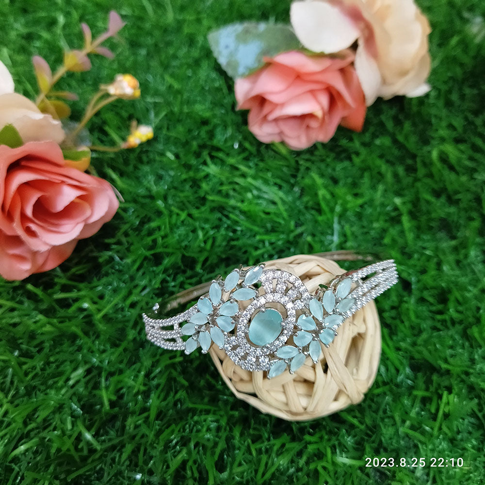 Sunflower Fashion Jewellery Rose Gold Plated AD Stone Openable Kada