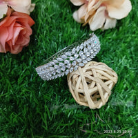 Sunflower Fashion Jewellery Rose Gold Plated AD Stone Openable Kada