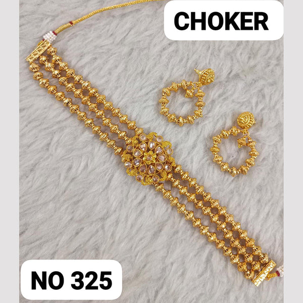 Star India Gold Plated Choker Necklace Set