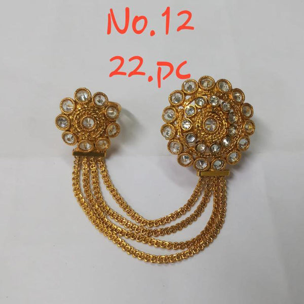 Star India Gold Plated Chain Double Ring