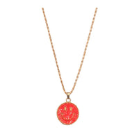 Urthn Blue Smiley Gold Plated Chain Pendant - 1200820